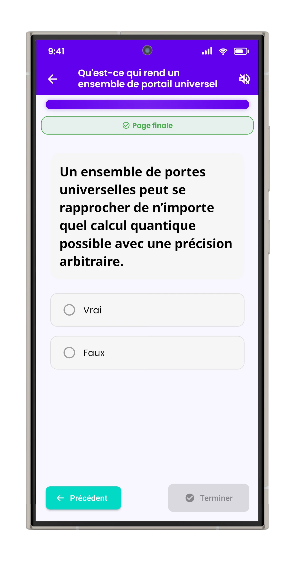 Vrai / Faux